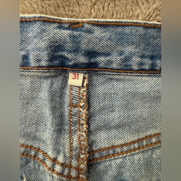 Levi’s Icon Denim Maxi Skirt sz 31 “Not in the Mood” Stone Wash Side Slit - Picture 10 of 15